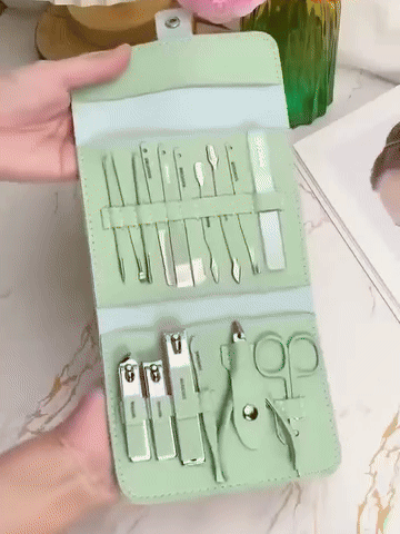 16 Pcs Manicure Pedicure Set+ Free Personal Care Bundle Earwax Kit