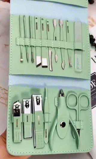 16 Pcs Manicure Pedicure Set+ Free Personal Care Bundle Earwax Kit