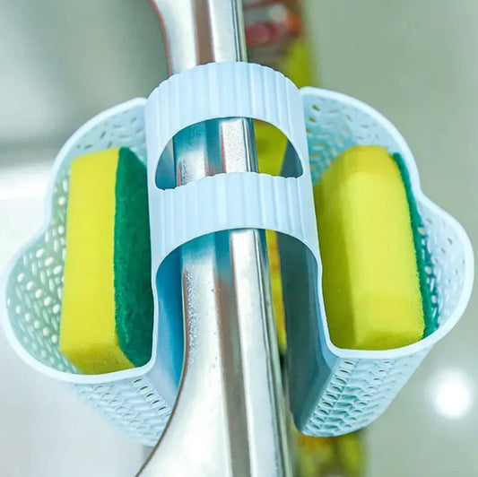 Sink Hanging Sponge Holder, Soap Sponge Drain Basket, Drain Rack Storage Basket Bag